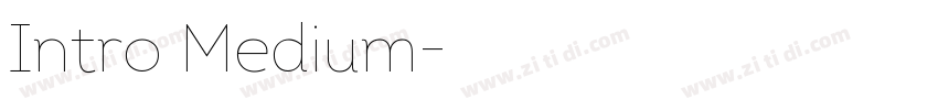 Intro Medium字体转换